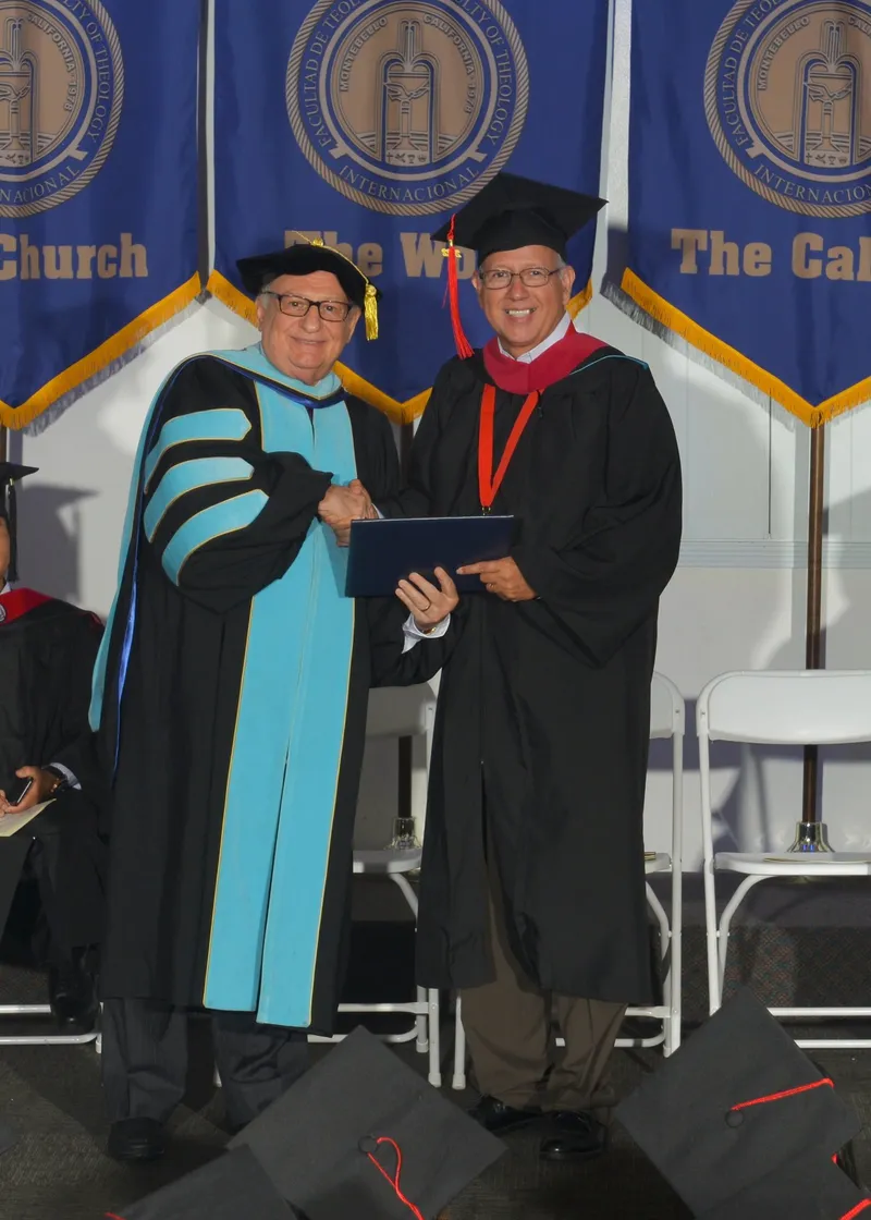 Diploma presentation during the College graduation ceremony